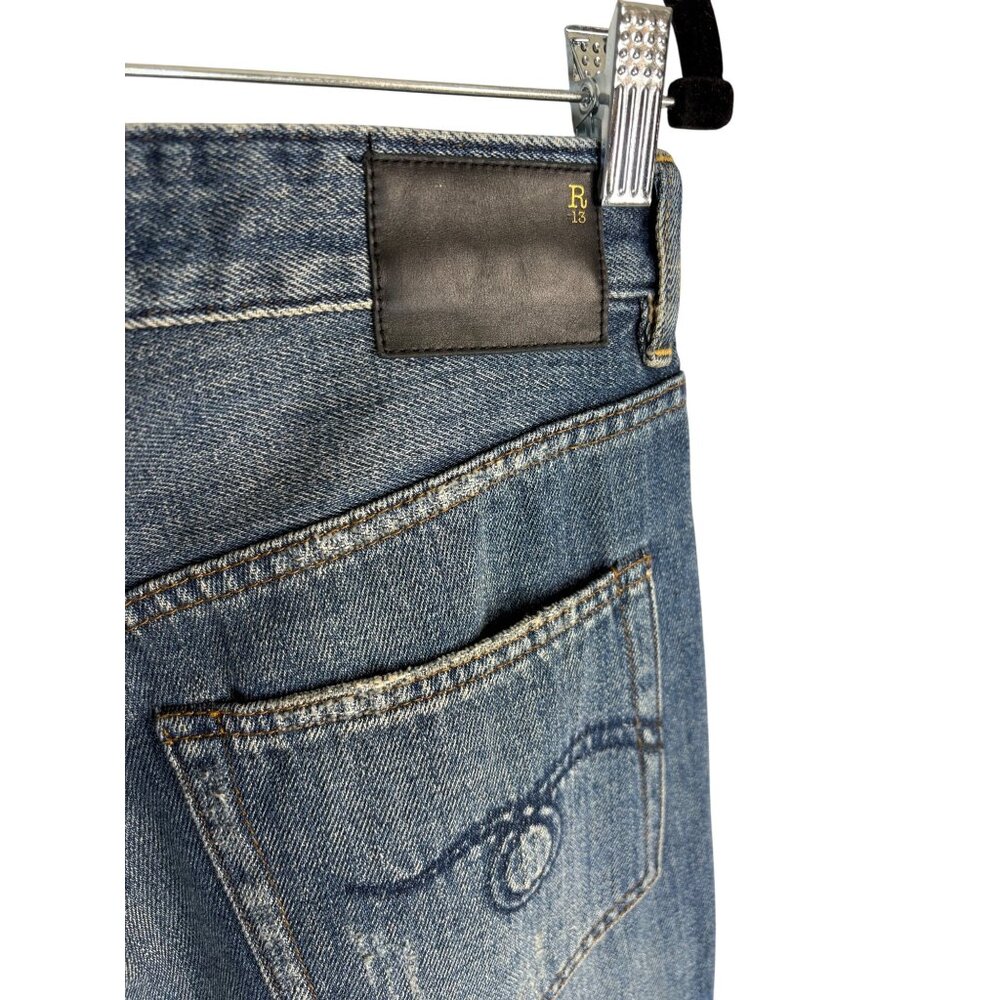R13 Romeo Mid-Rise Straight-Leg Jeans-sz 25 - Picture 10 of 14